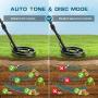 Tilswall Metal Detector Professional for Adults & Kids, High Accuracy Adjustable Metal Detector Waterproof with LCD Display, All Metal &Disc Mode, 8.5 Inch Lightweight Search Coil