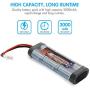 Tenergy 7.2V Battery Pack High Capacity 6-Cell 3000mAh NiMH Flat Battery Pack, Replacement Hobby Battery for RC Car, RC Truck, RC Tank, RC Boat with Standard Tamiya Connector, 2-Pack