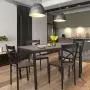 Dporticus 5-Piece Dining Set Industrial Style Wooden Kitchen Table and Chairs with Metal Legs- Espresso Dporticus 5-Piece Dining Set Industrial Style Wooden Kitchen Table and Chairs with Metal Legs- Espresso