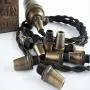 Retro Metal 20 Pcs Strain Relief Cord Connector Pendant Lighting Cord,PRUNLLA Aluminum Threaded Cord Grip Wire Clamp for Handmade Lighting,Lamps,Pendant (Glossy Black)