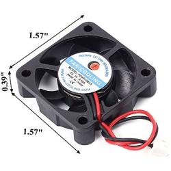 Icstation 40mm X 40mm X 10mm 4010 2 Pin DC5V 0.1A Silent Brushless Cooling Fan for 3D Printer Computer Ball Bearing 7 Blades (Pack of 2)