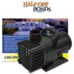 Aqua Pulse 3,000 GPH Submersible Pump for Ponds, Water Gardens, Pondless Waterfalls and Skimmers