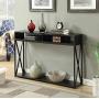 Convenience Concepts Tucson Deluxe 2 Tier Console Table, Black