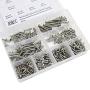 Self Tapping Screws Assortment Set, 6/#8/#10 304 Stainless Steel Sheet Metal Screws Kit, Phillips Drive Wood Screw Assortment Kit-300Pcs