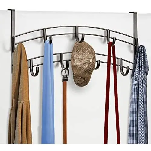 Lynk Over Door 9 Hook Rack Shirt, Belt, Hat, Coat, Towel Organizer, Bronze Lynk Over Door 9 Hook Rack Shirt, Belt, Hat, Coat, Towel Organizer, Bronze