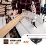 TACKLIFE Table Saw 10 Inch, 15-Amp 24T Blade 4800 RPM 45ºBevel Cutting With Pusher, Extended Desktop, Rip Fence, Miter Gauge, Heavy-Duty Metal Stand - MTS01A