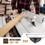 TACKLIFE Table Saw 10 Inch, 15-Amp 24T Blade 4800 RPM 45ºBevel Cutting With Pusher, Extended Desktop, Rip Fence, Miter Gauge, Heavy-Duty Metal Stand - MTS01A
