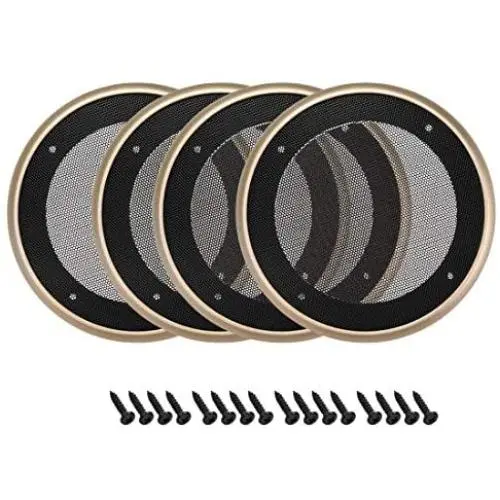 uxcell 4pcs 4'' Speaker Grill Mesh Decorative Circle Woofer Guard Protector Cover Audio Parts uxcell 4pcs 4'' Speaker Grill Mesh Decorative Circle Woofer Guard Protector Cover Audio Parts