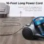 Eureka WhirlWind Bagless Canister Vacuum Cleaner, Lightweight Vac for Carpets and Hard Floors, Blue