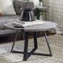 Walker Edison Anastasia Modern Metal Wrap X Base Coffee Table, 30 Inch, Grey Concrete