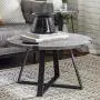 Walker Edison Anastasia Modern Metal Wrap X Base Coffee Table, 30 Inch, Grey Concrete Walker Edison Anastasia Modern Metal Wrap X Base Coffee Table, 30 Inch, Grey Concrete