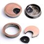 Bestgle 4 Pack Desk Grommet Kit Zinc Alloy Computer Desktop Grommets Wire Organizers Table Cable Cord Round Hole Cover for Home and Office, Fits 2-Inch Hole (Red Bronze)