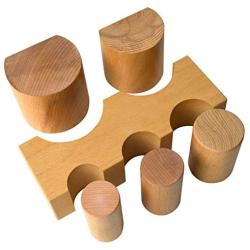 6 Piece Non-Marring Wooden Block Dapping Set Jewelry Making Metal Shaping Bending Forming Punch U-Channel Set