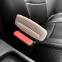 Car Seat Belt Clips 4Pack Universal Car Belt Buckle Stopper Metal Rust Proof Durable (beige)