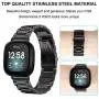 KOREDA Compatible with Fitbit Versa 3/Fitbit Sense Bands Sets, 2 Pack Stainless Steel Metal Band + Mesh Loop Replacement Bracelet Wristband Strap for Fitbit Versa 3/Sense Smartwatch (Black) KOREDA Compatible with Fitbit Versa 3/Fitbit Sense Bands Sets, 2 Pack Stainless Steel Metal Band + Mesh Loop Replacement Bracelet Wristband Strap for Fitbit Versa 3/Sense Smartwatch (Black)