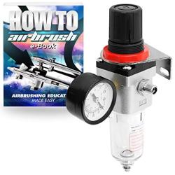 PointZero Pro Airbrush Air Compressor Regulator with Water-Trap Filter