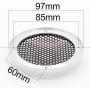 Magic Source 2Pcs 3.5'' Speaker Grills Protective Cover Aluminium Alloy Frame with Honeycomb Type Electroplated Metal Mesh Cover for Car or Home Audio Midrange Loudspeaker Silver Speaker Grill Mesh