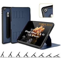 ZUGU CASE (2020/2019) Muse Case for iPad 7th/8th Gen 10.2 Inch Protective, Thin, Magnetic Stand, Sleep/Wake Cover - Navy Blue (Fits Models A2197 / A2198 / A2200 / ​A2270​ / ​A2428 / ​A2429 / A2430​)