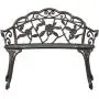 Metal Outdoor Bench Outdoor Patio Bench Garden Park Bench Iron Cast Aluminum Romantic Rose Antique Decoration Bench Porch Path Chair Suitable for Outdoor Parks Patio Backyard Lawn Porch Garden