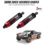 Hooshion 4 Pack Adjustable Oil 60mm 85mm 100mm Front and Rear Metal Shock Absorber Damper for 1/10 RC Car Truck Parts Crawler Type Axial SCX10 TRX4 D90 (Red, 85mm)