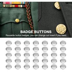 Badge Button, Iron Metal 32 mm / 1.26 inch DIY Blank Pin Badge Button Parts Consumables for Pro Button Maker, 1000Pcs/Set