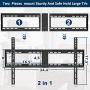 JUSTSTONE Tilt TV Wall Mount Bracket for 40-90 Inches LED, Plasma Flat Screen Curved TVs, TV Mount with VESA 800x400mm, Fits 16'' to 24'' Studs and Loading Capacity 165 lbs, Low Profile and Space Save