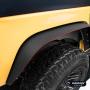 oEdRo Solid Steel Fender Flares Compatible with 2007-2018 Jeep Wrangler JK & Unlimited Off-Road Front & Rear Flat 4 PCS Set