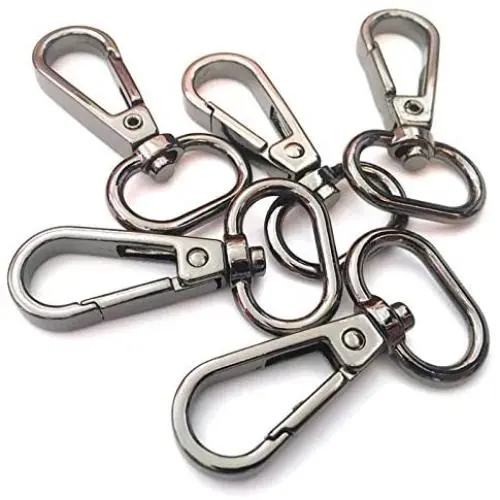 YIXI-SBest 15 Pcs 3/4'' Inside Diameter Oval Ring Lobster Clasp Claw Swivel for Strap Push Gate Lobster Clasps Hooks Swivel Snap Fashion Clips (3/4 inch, Gunmetal) YIXI-SBest 15 Pcs 3/4'' Inside Diameter Oval Ring Lobster Clasp Claw Swivel for Strap Push Gate Lobster Clasps Hooks Swivel Snap Fashion Clips (3/4 inch, Gunmetal)