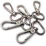 YIXI-SBest 15 Pcs 3/4'' Inside Diameter Oval Ring Lobster Clasp Claw Swivel for Strap Push Gate Lobster Clasps Hooks Swivel Snap Fashion Clips (3/4 inch, Gunmetal)