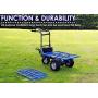 Landworks Utility Service Cart Wheelbarrow Power Wagon Super Duty Electric 48V DC Li-Ion Battery Powered 500LBS Load & 1000LBS+ Hauling Capacity Farm & Garden Dump w/All Purpose Modular Cargo Bed