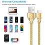 USB Type C Cable,Fantany Durable Metal USB A to C Charging Cable&Sync Compatible with Galaxy S10,S9,S9+,S8,S8+,Note 8,9,LG V40,50 G7,8, Pixel 2,3,HTC 10,Nexus 5X/6P, 3.3Feet,1Pack (Gold, 3.3ft)