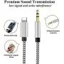 [Apple MFi Certified] Aux Cord for iPhone, Lightning to 3.5mm Nylon Braided Audio Stereo Cable for iPhone 11/11 Pro/XS/XR/X 8 7 6/iPad/iPod to Car/Home Stereo, Speaker, Headphone (3.3FT, Silver)