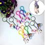 24Pcs Key Rings Unicorn Stamper-Unicorn Birthday Party Supplies Unicorn Theme Party Favor For Kids，Metal Split Keychain Ring Parts