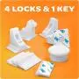 Jambini Magnetic Cabinet Locks - Baby Cabinet Safety Latches - Baby Proofing Cabinet Locks (4 Locks + 1 Key) Jambini Magnetic Cabinet Locks - Baby Cabinet Safety Latches - Baby Proofing Cabinet Locks (4 Locks + 1 Key)