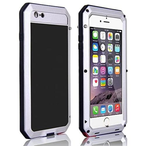 CarterLily Shockproof Dustproof Water Resistant Aluminum Armor Full-Body Protection Case for iPhone 6 / iPhone 6S (Silver)