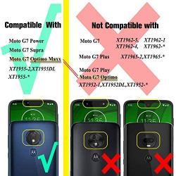 Rebex Compatible with Motorola G7 Power Case Cover,Moto G7 Supra Case,Tough Heavy Protective 360 Metal Rotating Ring Kickstand Holder Grip Magnetic Armor Heavy Duty Shockproof (Silver)