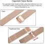 SWEES Compatible with iWatch 38mm 40mm 42mm 44mm, Stainless Steel Metal Narrow Small Soft Thin Replacement Compatible for iWatch Series 6 5 4 3 2 1 SE Women Men, Black, Champagne, Silver, Rose Gold