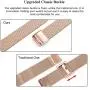 SWEES Compatible with iWatch 38mm 40mm 42mm 44mm, Stainless Steel Metal Narrow Small Soft Thin Replacement Compatible for iWatch Series 6 5 4 3 2 1 SE Women Men, Black, Champagne, Silver, Rose Gold