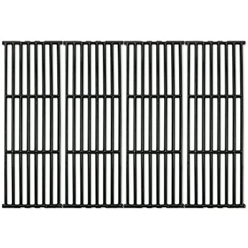 Music City Metals 66024 - Set of 4 - Gloss Cast Iron Cooking Grid Replacement for Gas Grills by Broil-Mate, Broil King, Huntington and Sterling