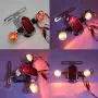 HTTMT- Motorcycle Chrome Amber Metal Tombstone Brake Tail W/Light Signal Compatiable With Big Twin Motorcycle Bike [P/N: XH3118B-A-01-CD+AMBER]