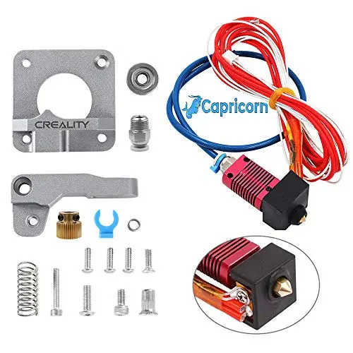 Creality Offiziell Ender 3 Hotend mit Capricorn PTFE Bowden Schlauch 1,75mm Upgrade MK8 Hotend Extruder für Ender 3, Ender 3s, Ender 3 Pro, Ender 2 Pro