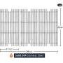 Hongso 304 Stainless Steel Grill Grid Grates Replacement Parts for Viking VGBQ 30 in T Series, VGBQ 41 in T Series, VGBQ 53 in T Series Gas Grill, SCD911 3 Pack