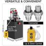 Mophorn 12V/DC Hydraulic Pump 15 Quart/ 3.9 Gallon Double Acting Metal Reservoir Hydraulic Pump Unit Remotely Controlled for Dump Trailer (15 Quart,Double Acting)