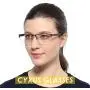 Cyxus Blue Light Blocking Computer Glasses [Better Sleep] Anti Digital Eye Strain Headache Video Eyewear (Rectangular Gunmetal Frame)