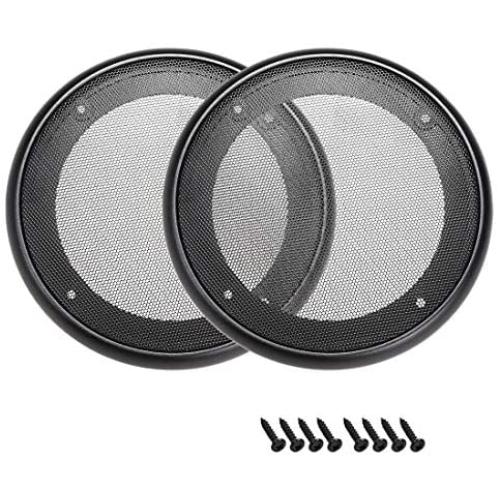 uxcell 2pcs 5'' Speaker Grill Mesh Decorative Circle Woofer Guard Protector Cover Audio Parts Black