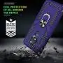 Moto G7 Power Phone Case,Moto G7 Supra Case with HD Screen Protector,Gritup 360 Degree Rotating Metal Ring Holder Kickstand Armor Anti-Scratch Bracket Cover Phone Case for Motorola G7 Power Purple
