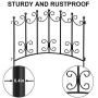 Amagabeli Rustproof Garden Fencing 24inx10ft Decorative Metal Fence Outdoor Folding Landscape Wire Patio Fences Flower Bed Animal Dogs Barrier Border Edge Section Black Decor Picket Panels Fences FC01