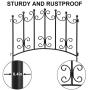 Amagabeli Rustproof Garden Fencing 24inx10ft Decorative Metal Fence Outdoor Folding Landscape Wire Patio Fences Flower Bed Animal Dogs Barrier Border Edge Section Black Decor Picket Panels Fences FC01