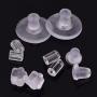 Outus 1000 Pieces Earring Backs Rubber Earring Safety Backs Stoppers, Clear