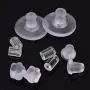 Outus 1000 Pieces Earring Backs Rubber Earring Safety Backs Stoppers, Clear